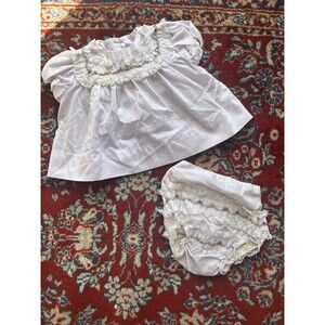 VTG Alexis Baby Embroidered Purple Dress Bloomer Set 6-9 Months Floral Lace